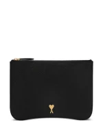 AMI Paris Paris Paris Leather Pouch