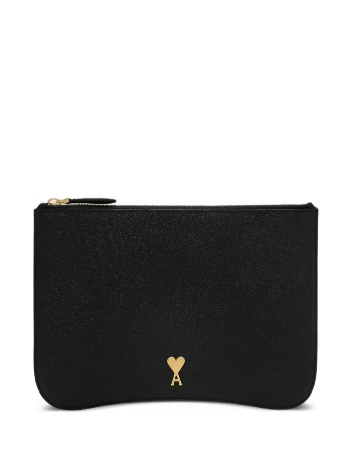 AMI Paris Paris Paris Leather Pouch