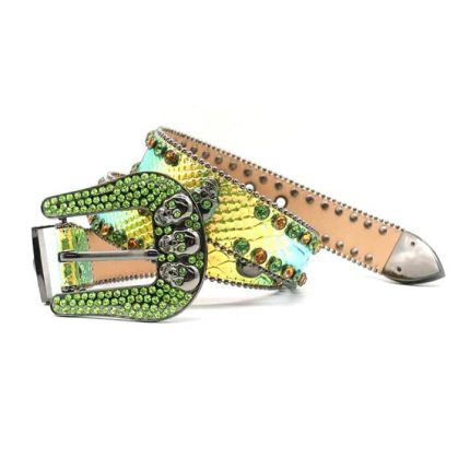 Agatha – Iridescent Gold Python BB Belt