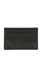 Alexander McQueen Graffiti pebbled-leather Cardholder