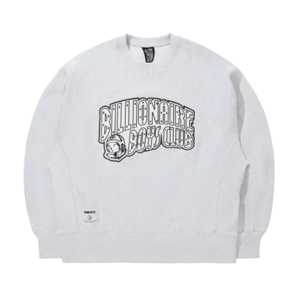 Applique Logo Sweatshirt Arch Logo White