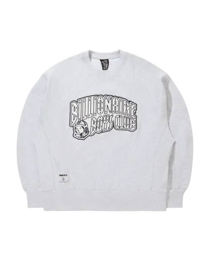 Applique Logo Sweatshirt Arch Logo White