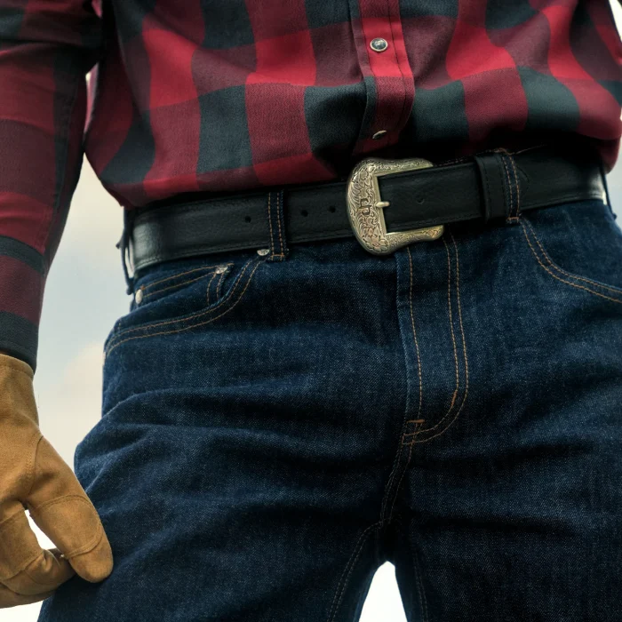 Bison Leather Concho Belt
