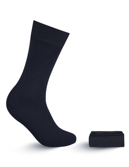 Black Self Plain Socks