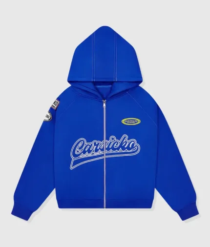 Carsicko Racing Club Zip-up Blue Hoodie