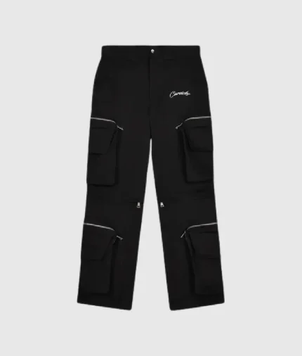 Convertible Utility Multi Pocket Cargo Pants Black