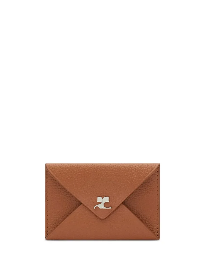 Courrèges logo-plaque Leather Cardholder