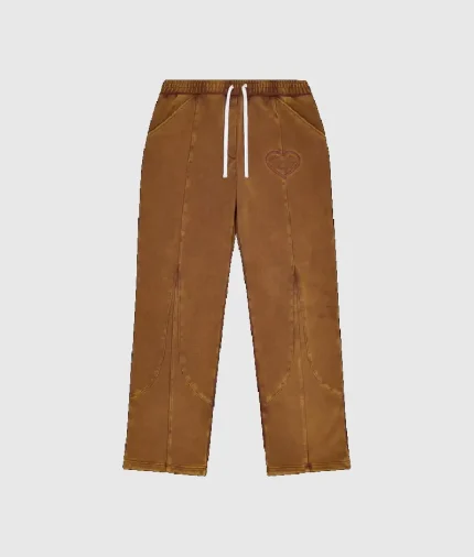 Cybe Track Pants Washed Brown-Pink Wine
