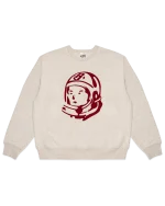 Flocked Helmet Head Crewneck