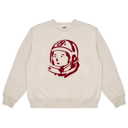 Flocked Helmet Head Crewneck