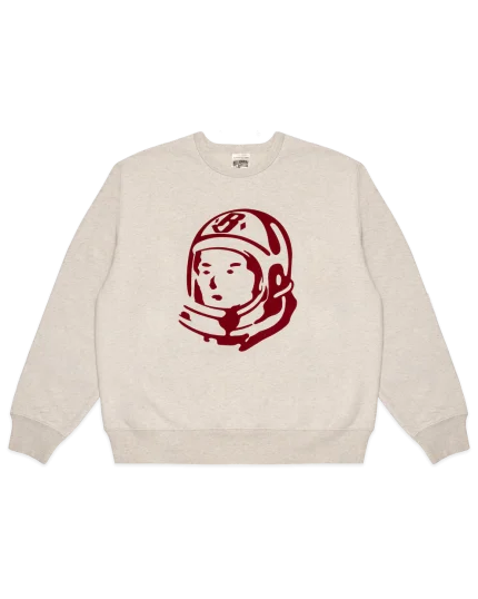 Flocked Helmet Head Crewneck