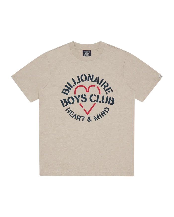 Heart & Mind Stencil Logo Slub T-Shirt