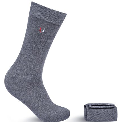 L Grey Plain Walkees Socks