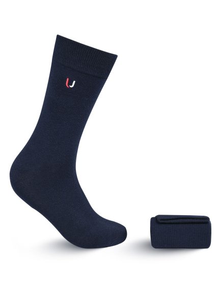 Navy Plain Walkees Socks