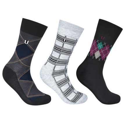 Pack Of 3-multi Geometric Socks