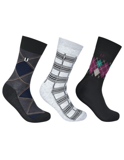 Pack Of 3-multi Geometric Socks