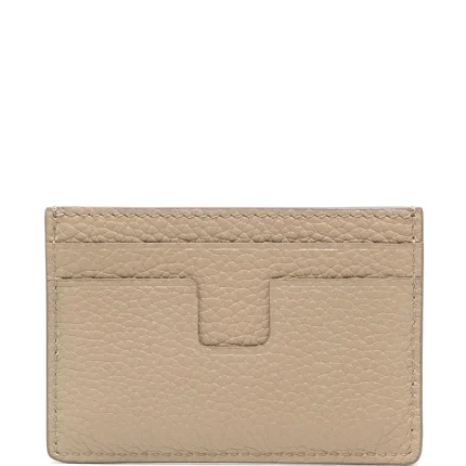 TOM FORD Leather Card Holder - Neutrals