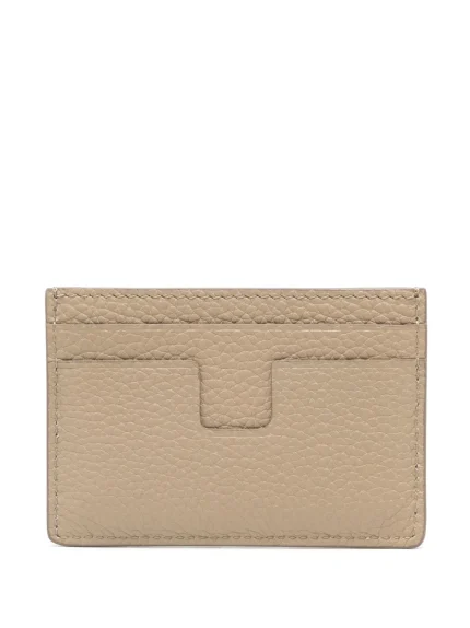 TOM FORD Leather Card Holder - Neutrals