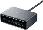 Anker - Prime Desktop Charger (200W, 6 Ports, GaN) - Silver