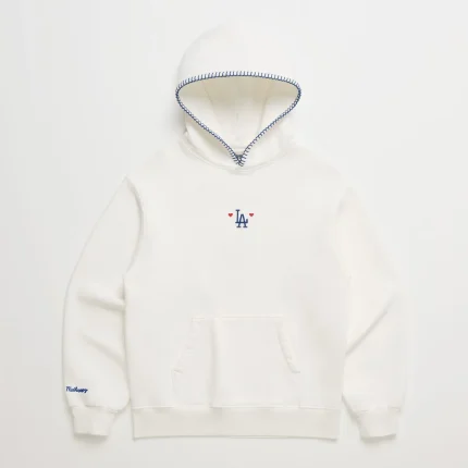 Dodgers Heart Fleece Hoodie - White