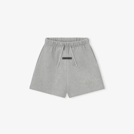 Kids Fleece Soccer Short in Concrete Heather