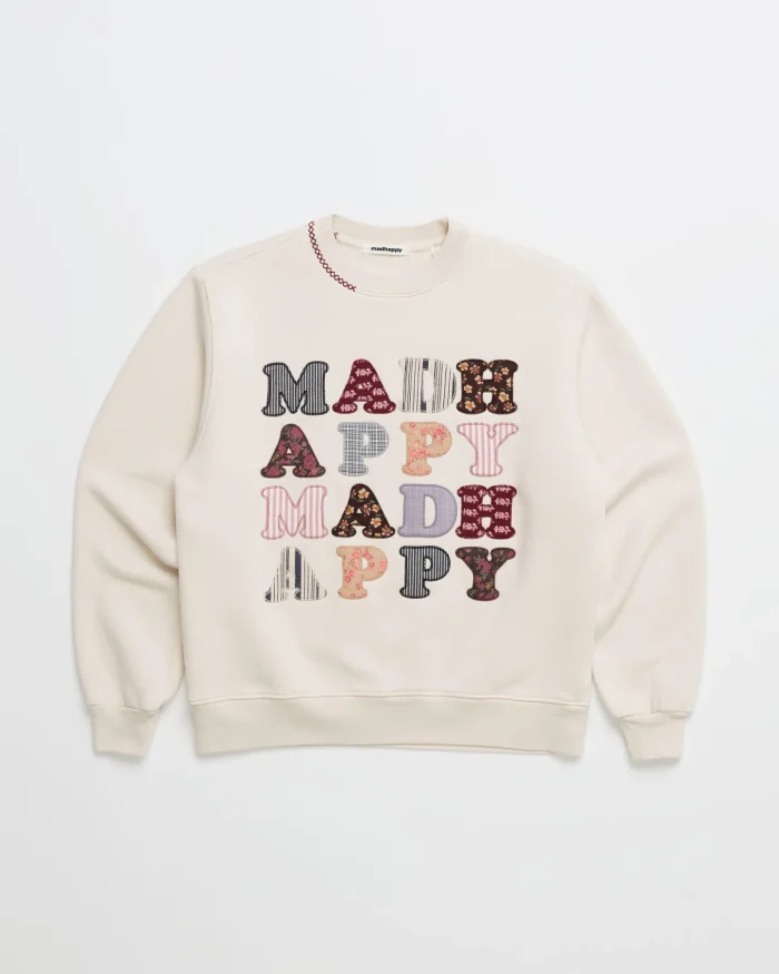 Madhappy Quiltwork Fleece Crewneck - Cream