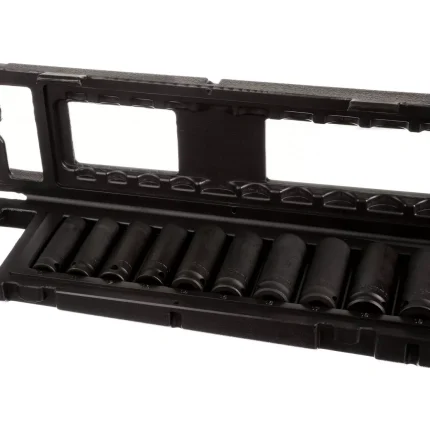 Halfords Advanced 10 Piece 3-8 Inch Drive Impact Deep Socket Rail Set