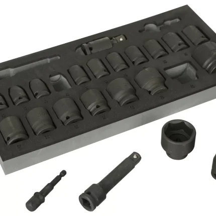 Halfords Advanced 22 Piece 1-2 Inch Impact Socket Set Modular Tray