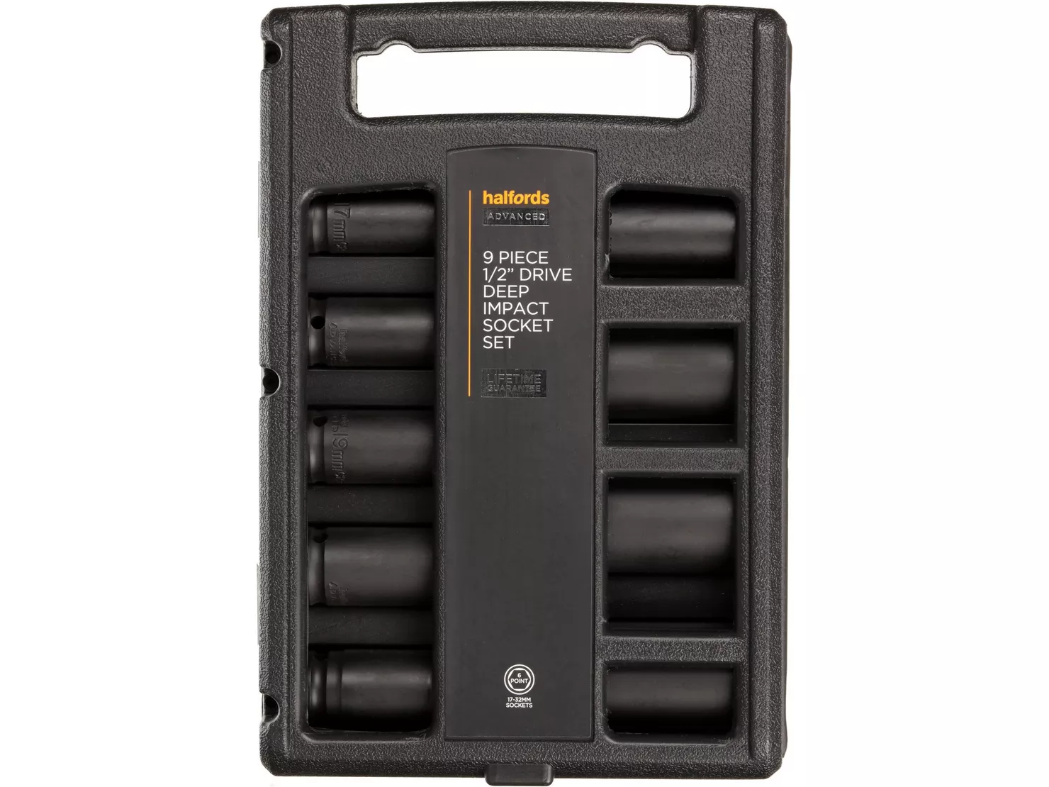 Halfords Advanced 9 Piece 1-2 Inch Drive Impact Deep Socket Set Halfords Advanced 9 Piece 1-2 Inch Drive Impact Deep Socket Set