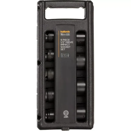 Halfords Advanced 9 Piece 1-2 Inch Drive Impact Socket Rail Set