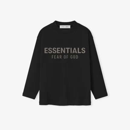 Kids Classic Long Sleeve T-Shirt in Jet Black