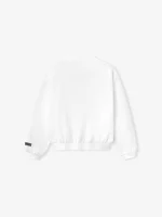 Kids Fleece Crewneck in Cloud White