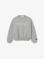 Kids Fleece Crewneck in Concrete Heather