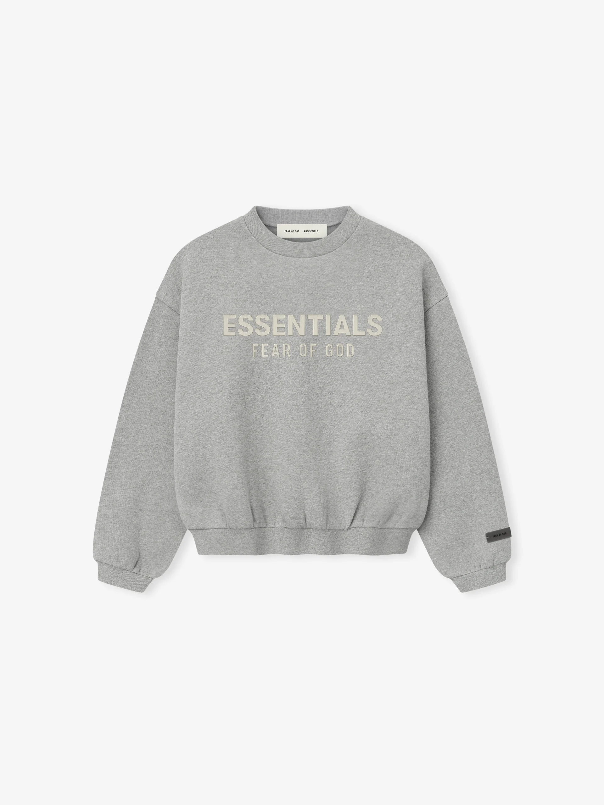Kids Fleece Crewneck in Concrete Heather Kids Fleece Crewneck in Concrete Heather