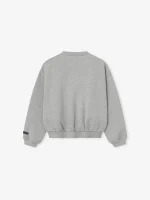 Kids Fleece Crewneck in Concrete Heather