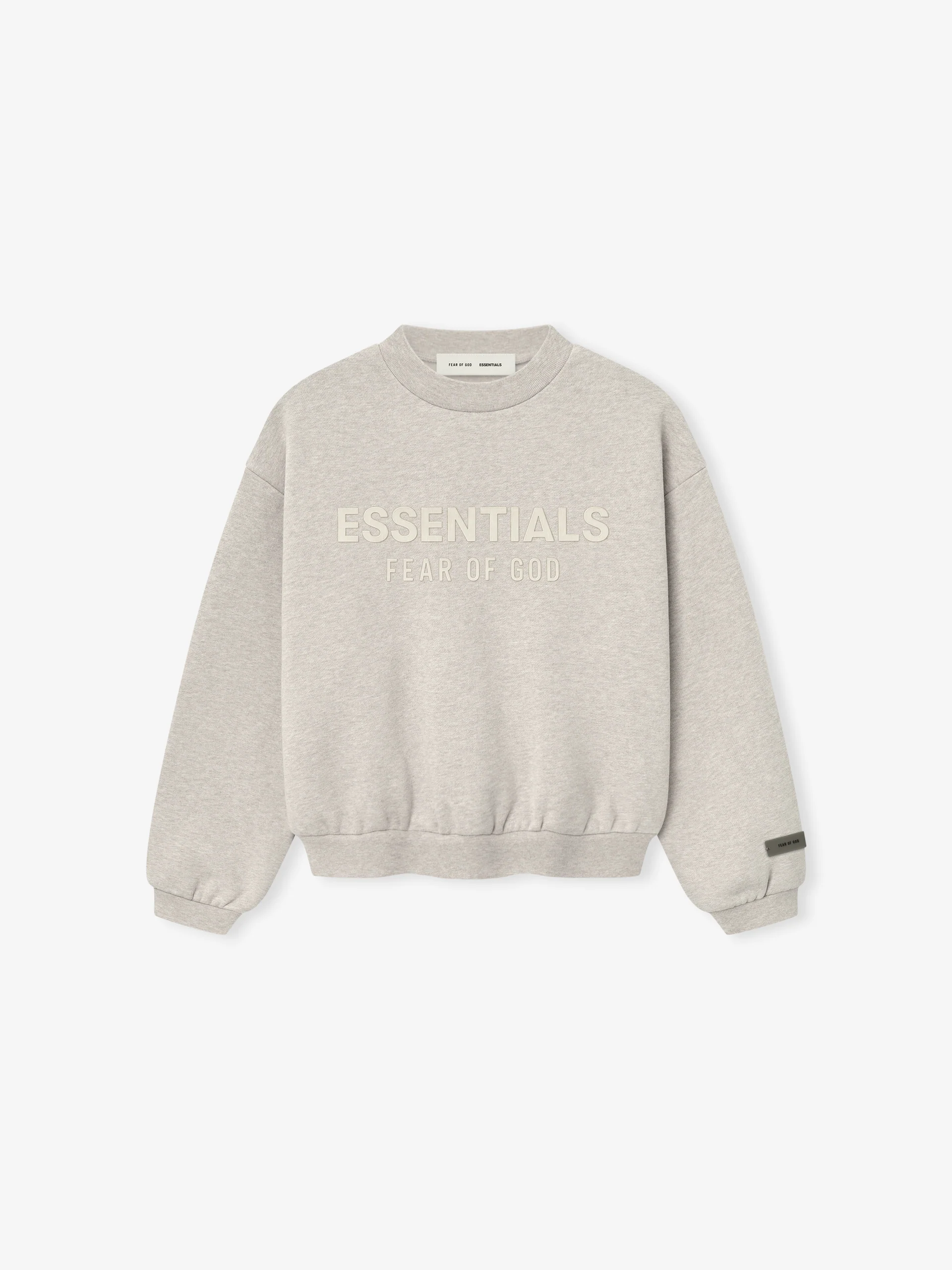 Kids Fleece Crewneck in Heather Stone Kids Fleece Crewneck in Heather Stone