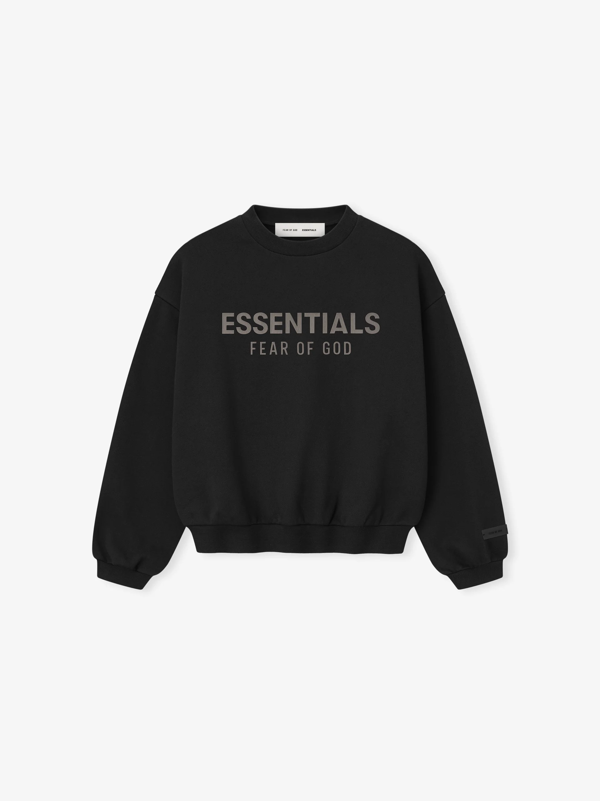 Kids Fleece Crewneck in Jet Black Kids Fleece Crewneck in Jet Black