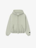Kids Fleece Hoodie Zip-Up in Abbey Stone