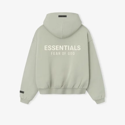 Kids Fleece Hoodie Zip-Up in Abbey Stone