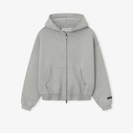 Kids Fleece Hoodie Zip-Up in Concrete Heather