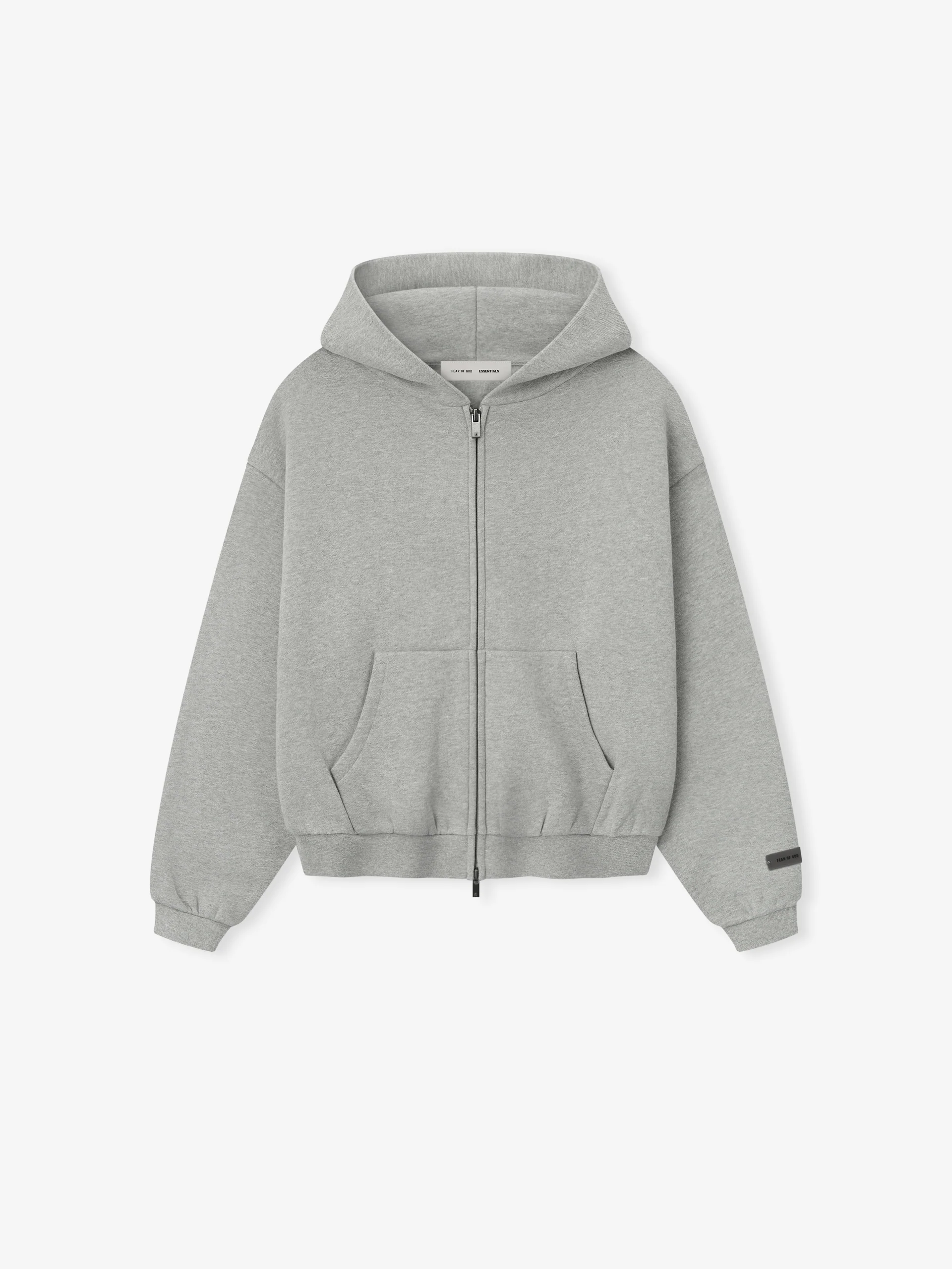 Kids Fleece Hoodie Zip-Up in Concrete Heather Kids Fleece Hoodie Zip-Up in Concrete Heather