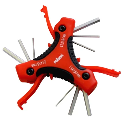 Rolson Folding Triangle Hex Key Set