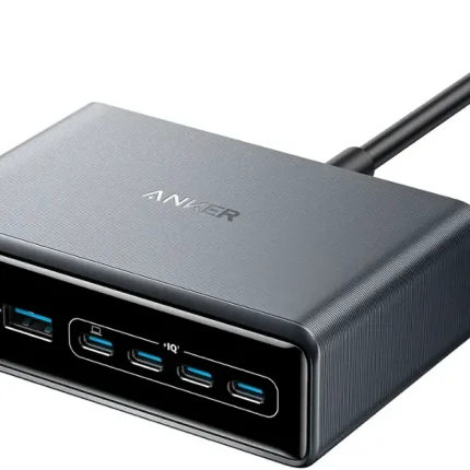 Anker - Prime Desktop Charger (200W, 6 Ports, GaN) - Silver