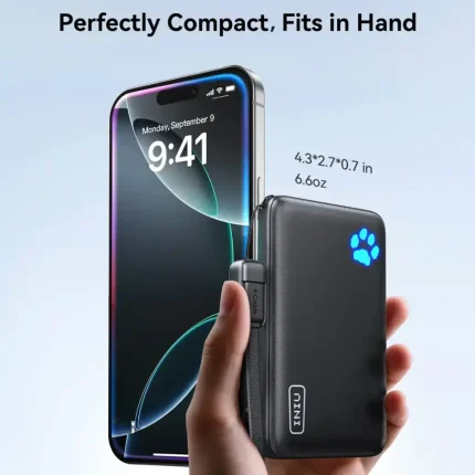 Portable Charger, Compact Power Bank for iPhone