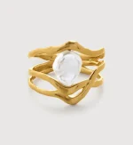 Amy Powney Keshi Pearl Triple Ring
