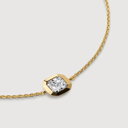 Asscher Diamond Chain Bracelet