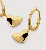 Heart Drop Huggie Earrings