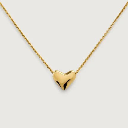 Heart and Beaded Chain Necklace Set