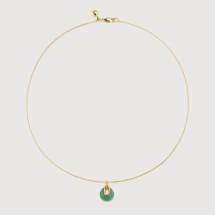 Kate Young Gemstone Pendant Chain Necklace