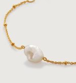 Keshi Pearl Beaded Chain Bracelet